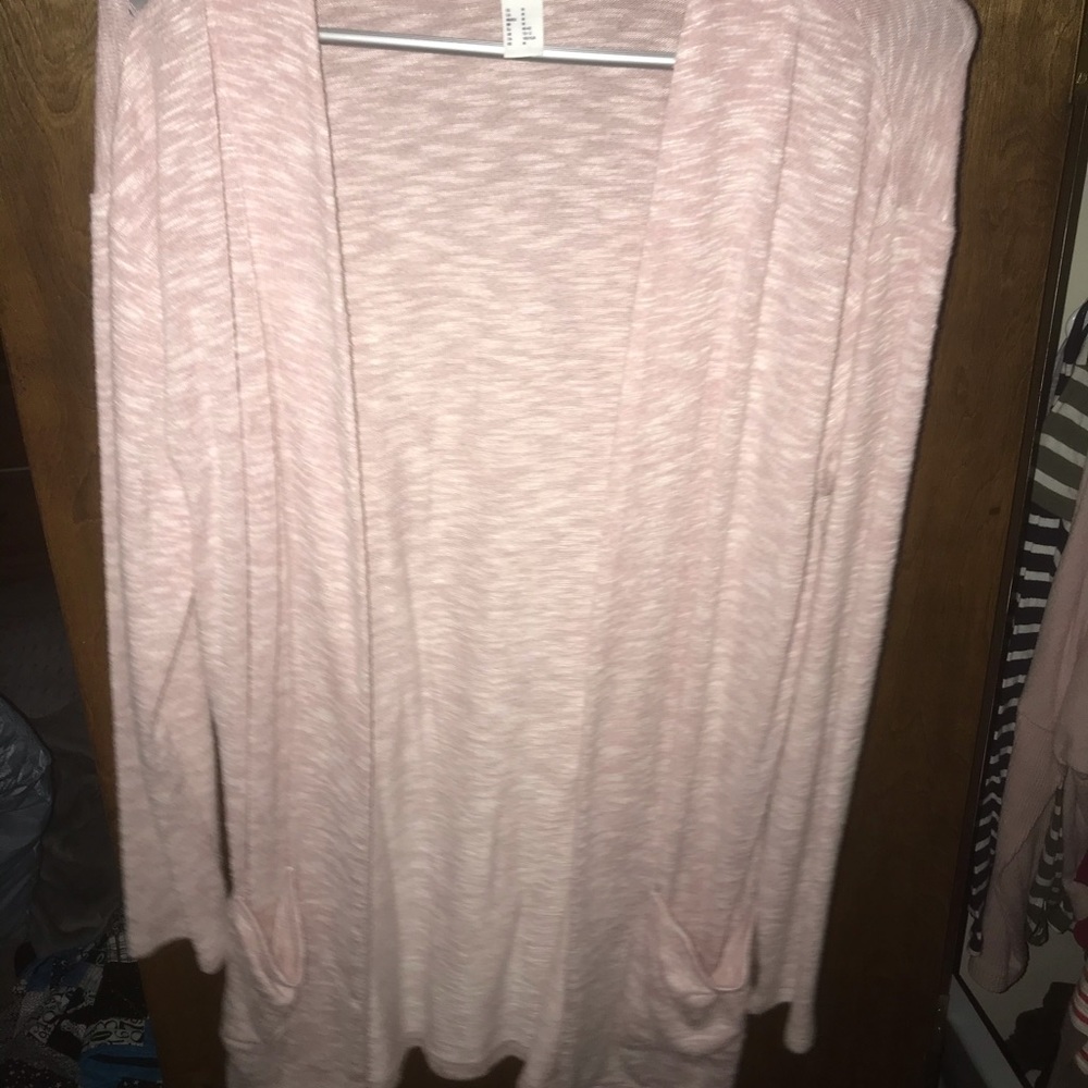 Pink Cardigan with Pockets